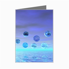 Moonlight Wonder, Abstract Journey To The Unknown Mini Greeting Card