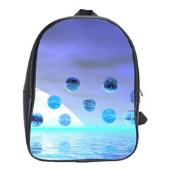 Moonlight Wonder, Abstract Journey To The Unknown School Bag (large) by DianeClancy