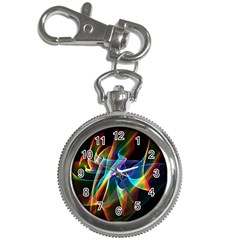 Aurora Ribbons, Abstract Rainbow Veils  Key Chain Watch by DianeClancy