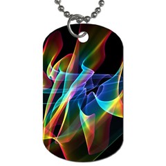 Aurora Ribbons, Abstract Rainbow Veils  Dog Tag (one Sided) by DianeClancy