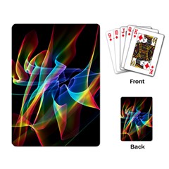 Aurora Ribbons, Abstract Rainbow Veils  Playing Cards Single Design by DianeClancy