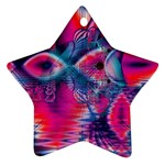 Cosmic Heart of Fire, Abstract Crystal Palace Star Ornament Front