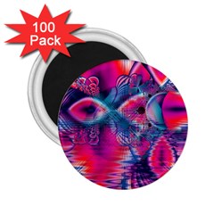 Cosmic Heart Of Fire, Abstract Crystal Palace 2 25  Button Magnet (100 Pack) by DianeClancy