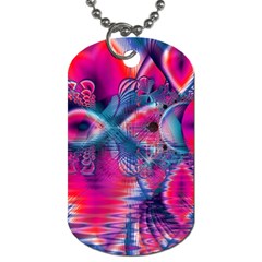 Cosmic Heart Of Fire, Abstract Crystal Palace Dog Tag (one Sided) by DianeClancy