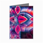 Cosmic Heart of Fire, Abstract Crystal Palace Mini Greeting Card Left