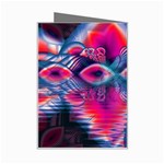 Cosmic Heart of Fire, Abstract Crystal Palace Mini Greeting Card Right