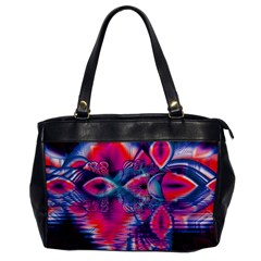 Cosmic Heart Of Fire, Abstract Crystal Palace Oversize Office Handbag (one Side) by DianeClancy