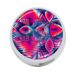 Cosmic Heart Of Fire, Abstract Crystal Palace 4-port Usb Hub (two Sides) by DianeClancy