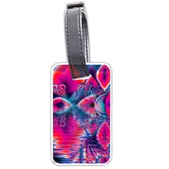 Cosmic Heart Of Fire, Abstract Crystal Palace Luggage Tag (one Side) by DianeClancy