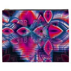 Cosmic Heart Of Fire, Abstract Crystal Palace Cosmetic Bag (xxxl) by DianeClancy