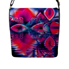 Cosmic Heart Of Fire, Abstract Crystal Palace Flap Closure Messenger Bag (large) by DianeClancy