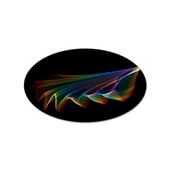  Flowing Fabric Of Rainbow Light, Abstract  Sticker 100 Pack (oval) by DianeClancy