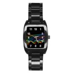  Flowing Fabric of Rainbow Light, Abstract  Stainless Steel Barrel Watch