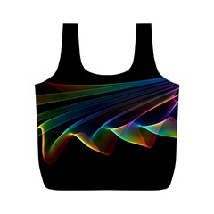  Flowing Fabric Of Rainbow Light, Abstract  Reusable Bag (m) by DianeClancy