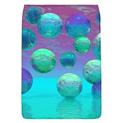 Ocean Dreams, Abstract Aqua Violet Ocean Fantasy Removable Flap Cover (large) by DianeClancy