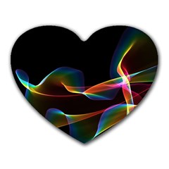 Fluted Cosmic Rafluted Cosmic Rainbow, Abstract Winds Mouse Pad (heart)