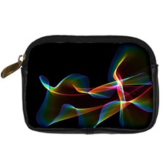 Fluted Cosmic Rafluted Cosmic Rainbow, Abstract Winds Digital Camera Leather Case by DianeClancy