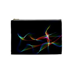 Fluted Cosmic Rafluted Cosmic Rainbow, Abstract Winds Cosmetic Bag (medium) by DianeClancy