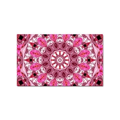 Twirling Pink, Abstract Candy Lace Jewels Mandala  Sticker (rectangle) by DianeClancy