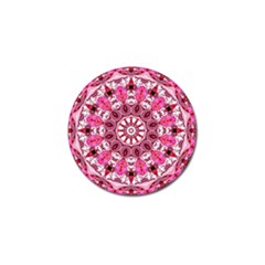 Twirling Pink, Abstract Candy Lace Jewels Mandala  Golf Ball Marker 10 Pack