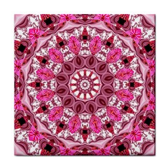 Twirling Pink, Abstract Candy Lace Jewels Mandala  Face Towel