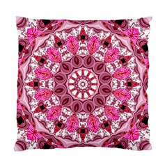 Twirling Pink, Abstract Candy Lace Jewels Mandala  Cushion Case (two Sided) 