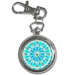 Blue Ice Goddess, Abstract Crystals Of Love Key Chain Watch by DianeClancy