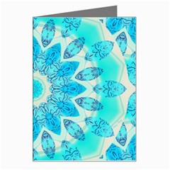 Blue Ice Goddess, Abstract Crystals Of Love Greeting Card