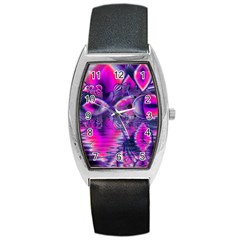 Rose Crystal Palace, Abstract Love Dream  Tonneau Leather Watch by DianeClancy