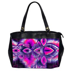 Rose Crystal Palace, Abstract Love Dream  Oversize Office Handbag (two Sides) by DianeClancy