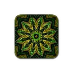 Woven Jungle Leaves Mandala Drink Coaster (square) by Zandiepants