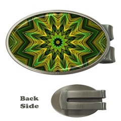 Woven Jungle Leaves Mandala Money Clip (oval) by Zandiepants