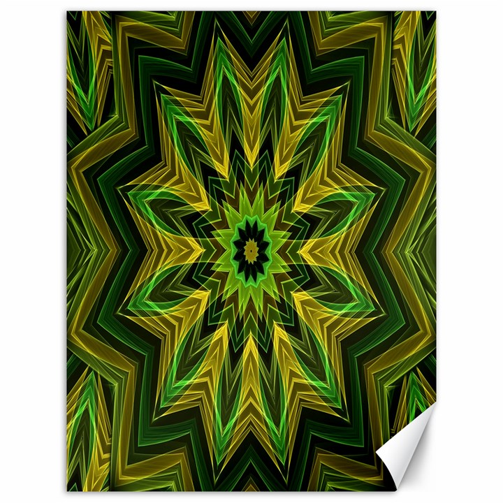 Woven Jungle Leaves Mandala Canvas 12  x 16  (Unframed)