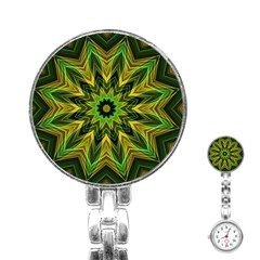 Woven Jungle Leaves Mandala Stainless Steel Nurses Watch by Zandiepants