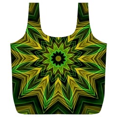 Woven Jungle Leaves Mandala Reusable Bag (xl) by Zandiepants