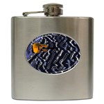 Sound Waves Hip Flask Front