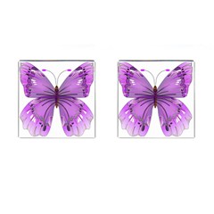 Purple Awareness Butterfly Cufflinks (square) by FunWithFibro