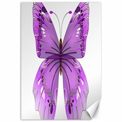 Purple Awareness Butterfly Canvas 12  X 18  (unframed) by FunWithFibro