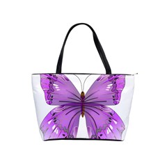 Purple Awareness Butterfly Large Shoulder Bag by FunWithFibro