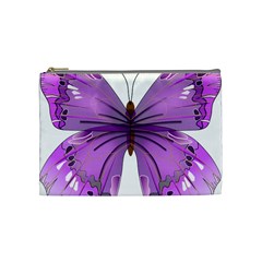 Purple Awareness Butterfly Cosmetic Bag (medium) by FunWithFibro
