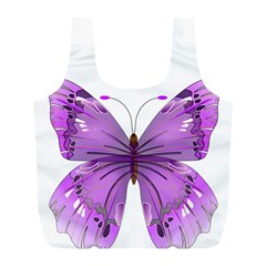 Purple Awareness Butterfly Reusable Bag (l) by FunWithFibro