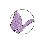 Purple Awareness Butterfly 2 Golf Ball Marker 4 Pack (for Hat Clip) Front