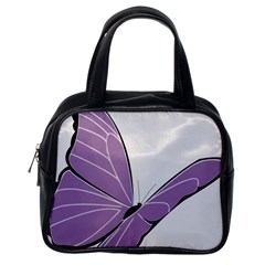 Purple Awareness Butterfly 2 Classic Handbag (one Side) by FunWithFibro
