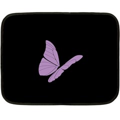 Purple Awareness Butterfly 2 Mini Fleece Blanket (two Sided) by FunWithFibro