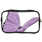 Purple Awareness Butterfly 2 Travel Toiletry Bag (One Side) Front