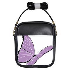 Purple Awareness Butterfly 2 Girl s Sling Bag by FunWithFibro