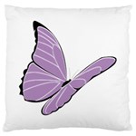 Purple Awareness Butterfly 2 Large Cushion Case (Single Sided)  Front