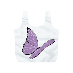 Purple Awareness Butterfly 2 Reusable Bag (s) by FunWithFibro