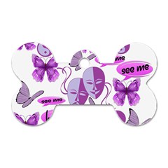 Invisible Illness Collage Dog Tag Bone (one Sided) by FunWithFibro