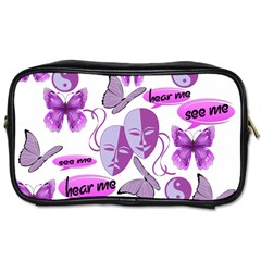 Invisible Illness Collage Travel Toiletry Bag (one Side)